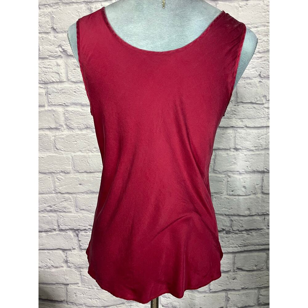 Vintage Lord and Taylor Crimson Red Silk Tank Top Blouse - Picture 8 of 9